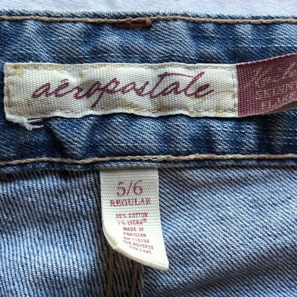 Aeropostale Faded Jeans Blue 5/6 Reg - Picture 5 of 11